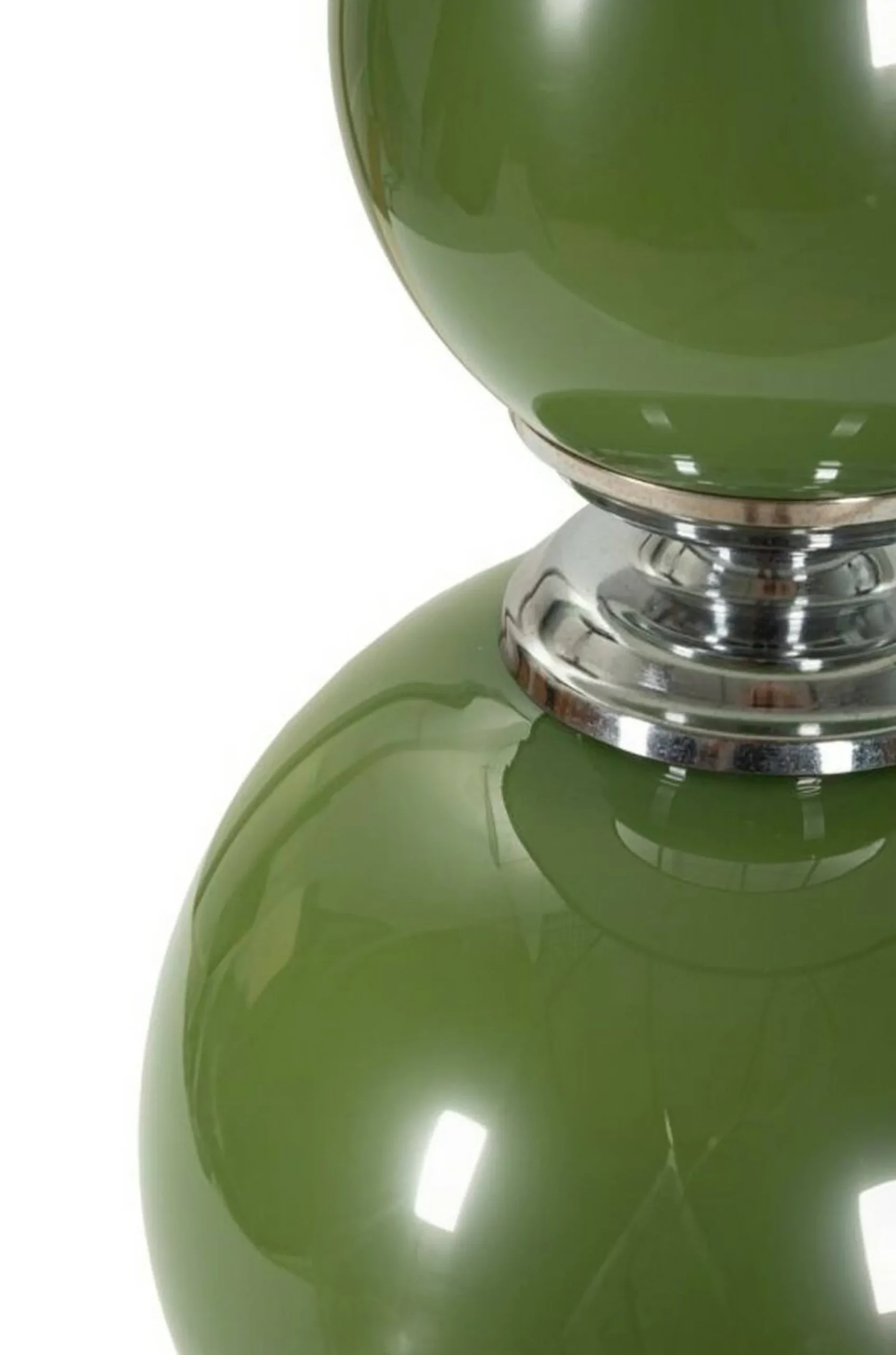 Lampada da tavolo Falletto, 38x38 h65 cm, Verde e Grigio<Dmora New