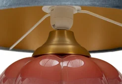 Lampada da tavolo Fibocchi, 33x33 h50 cm, Rosso e Blu<Dmora Cheap