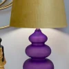 Lampada da tavolo Genovesi, 40x40 h70 cm, Viola e Giallo<Dmora Discount