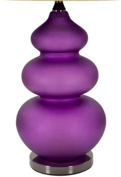 Lampada da tavolo Genovesi, 40x40 h70 cm, Viola e Giallo<Dmora Discount
