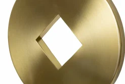Lampada da tavolo Papier, 30x30 h53 cm, Bianco e Oro<Dmora Best Sale