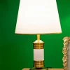 Lampada da tavolo Sinopia, Bianco e Oro, 31x31 h52 cm<Dmora Flash Sale