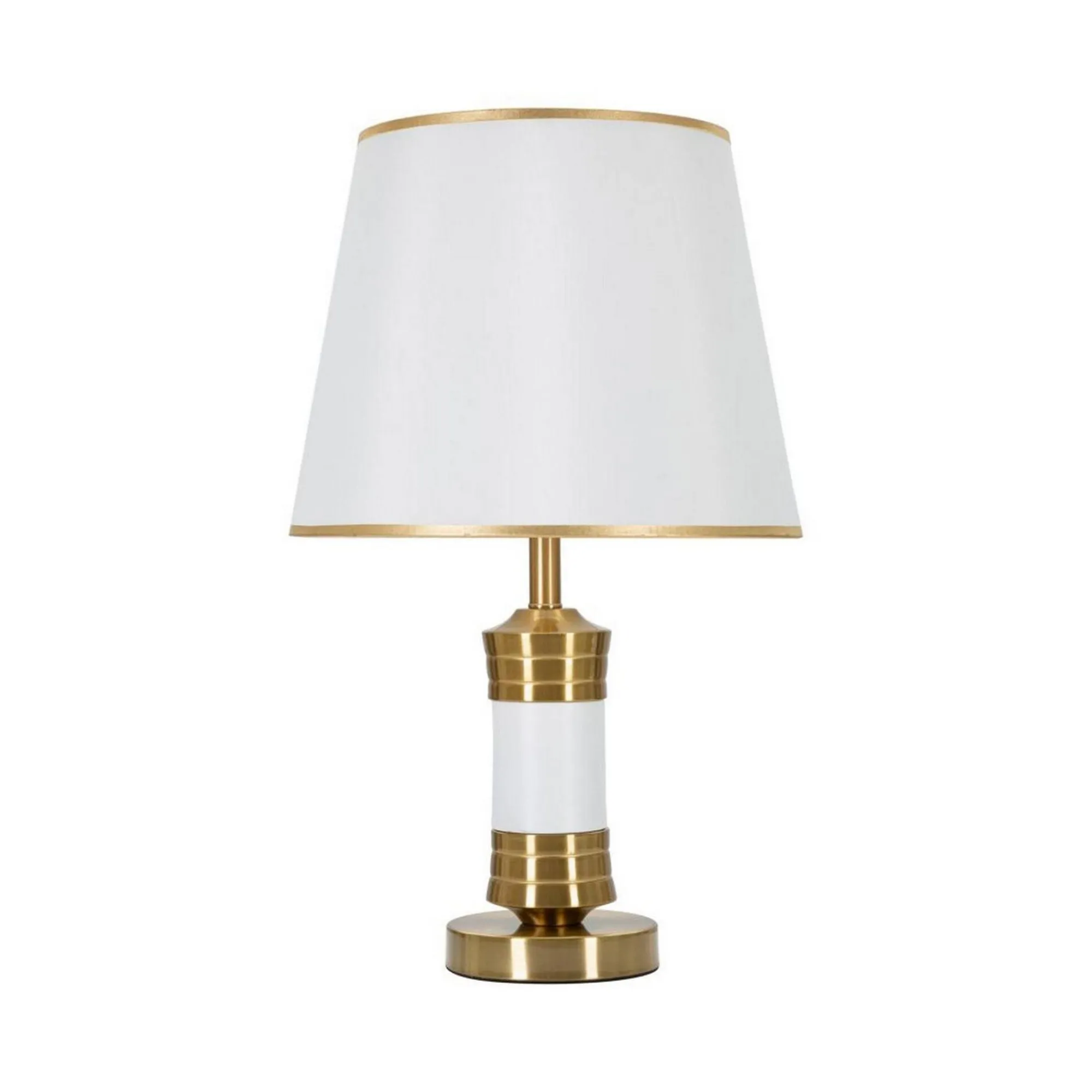 Lampada da tavolo Sinopia, Bianco e Oro, 31x31 h52 cm<Dmora Flash Sale
