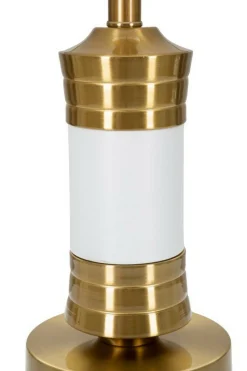 Lampada da tavolo Sinopia, Bianco e Oro, 31x31 h52 cm<Dmora Flash Sale