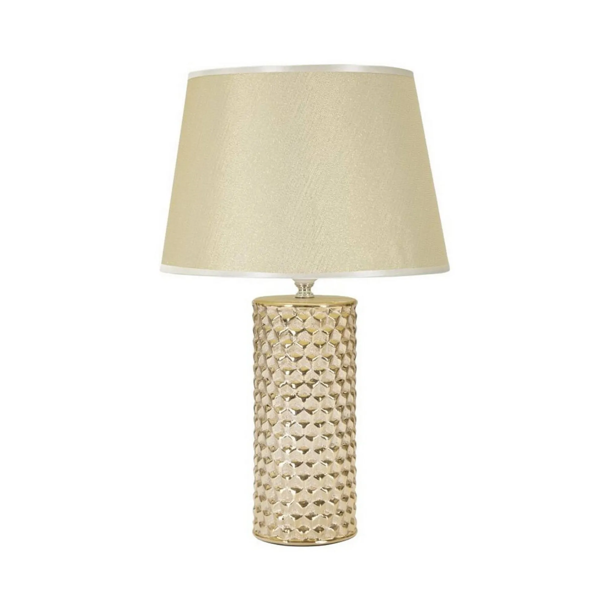 Lampada da tavolo Supreme, Bianco e Oro, 30x30 h48 cm<Dmora Hot