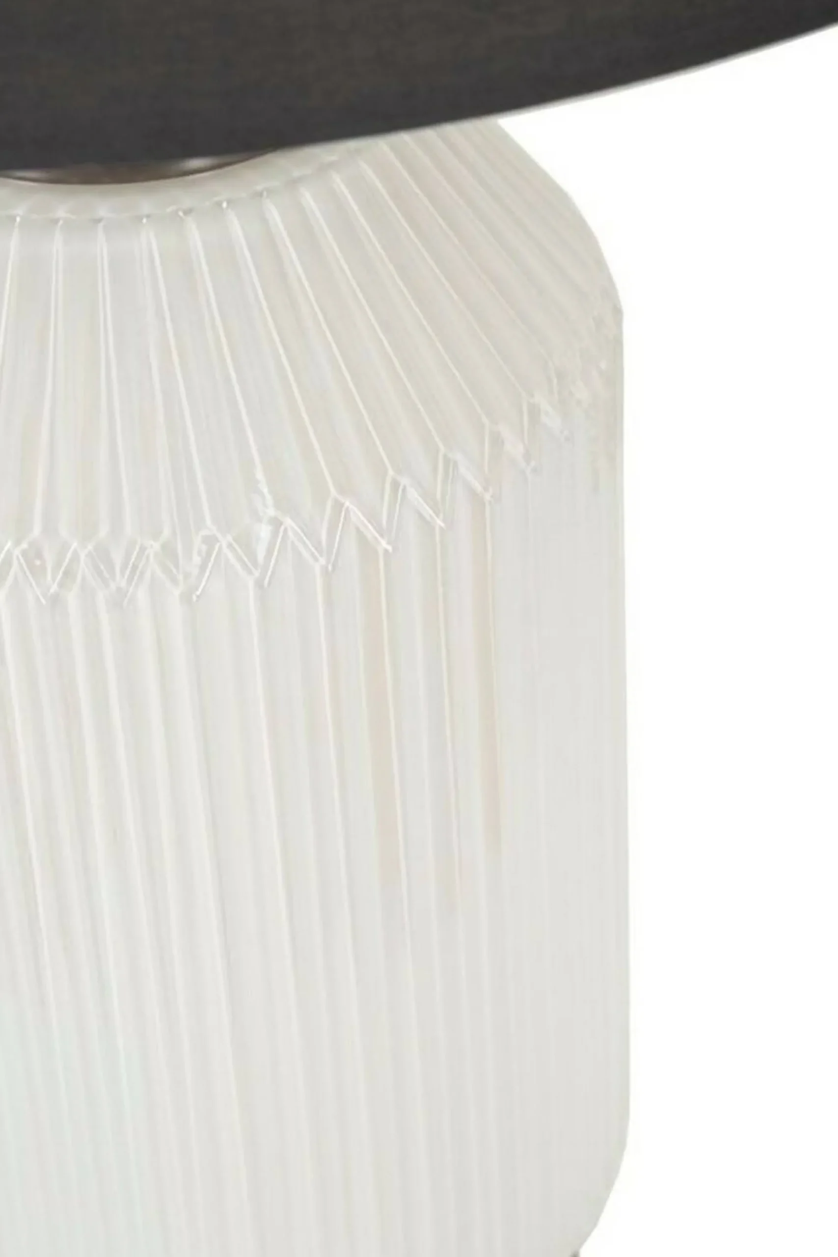Lampada da tavolo Vidardo, 38x38 h65 cm, Bianco e Grigio<Dmora New