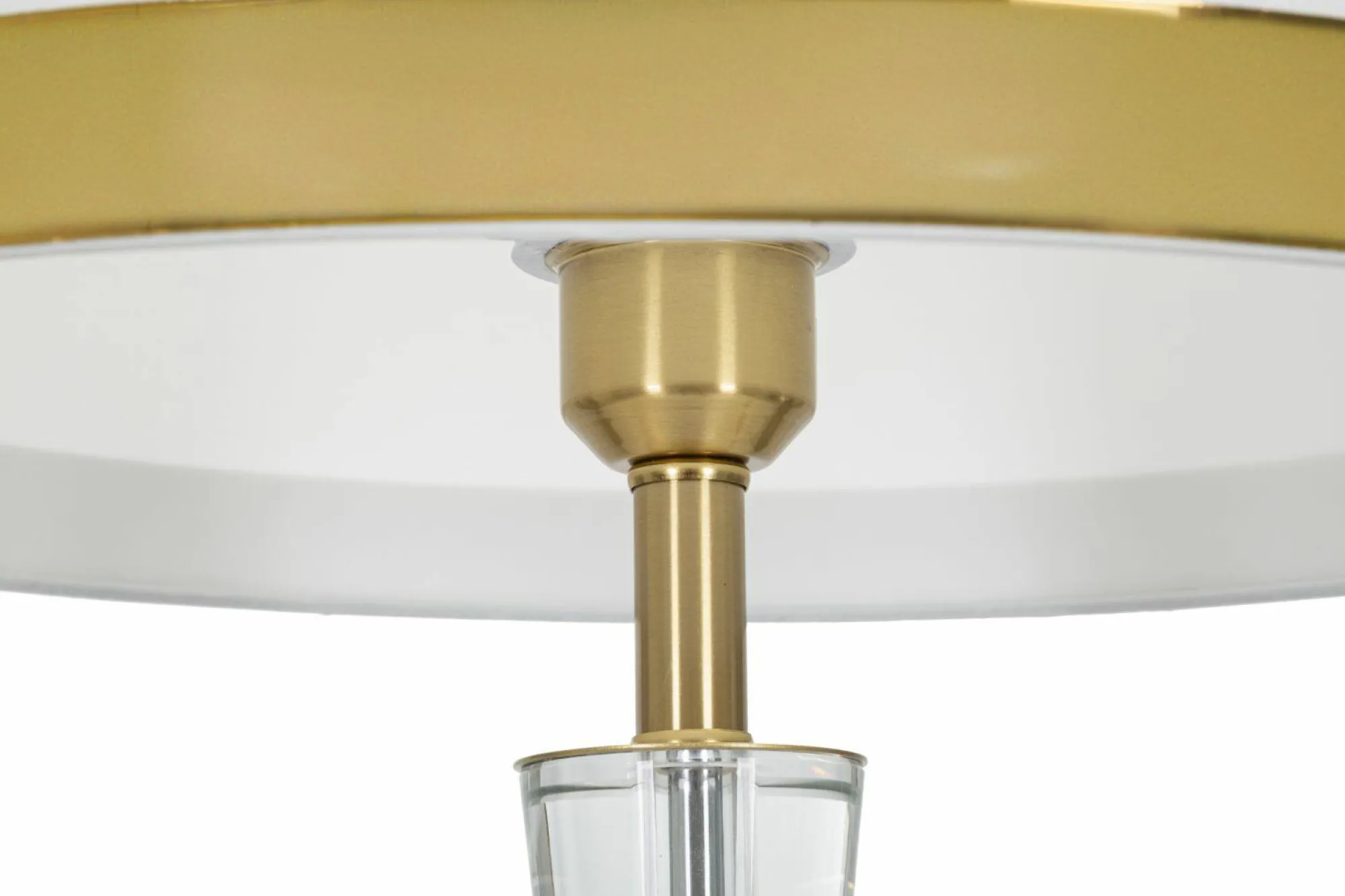 Lampada da terra Craquelure, 40x40 h153 cm, Bianco e Oro<Dmora Cheap