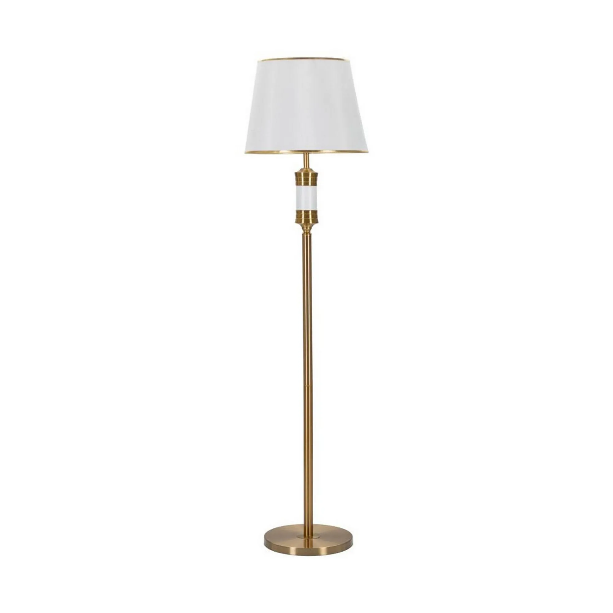 Lampada da terra Grisaille, 41x41 h160 cm, Bianco e Oro<Dmora Best Sale