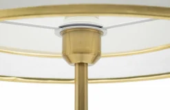 Lampada da terra Marouflage, 35x35 h153 cm, Nero e Oro<Dmora Store