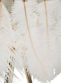 Lampada da terra Millefleur, 46x46 h147 cm, Bianco e Oro<Dmora New