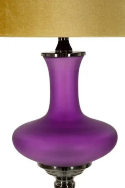 Lampada da terra Pepoli, 40x40 h167 cm, Viola e Giallo<Dmora Clearance