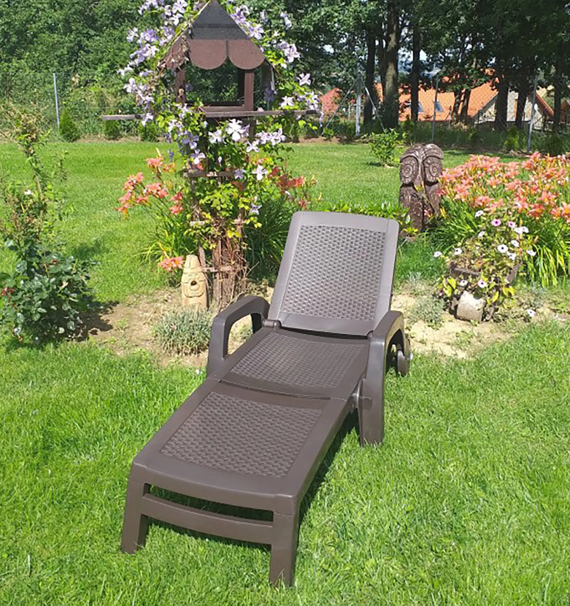 Lettino prendisole Abbie, 190x46h70 cm,<Dmora Cheap