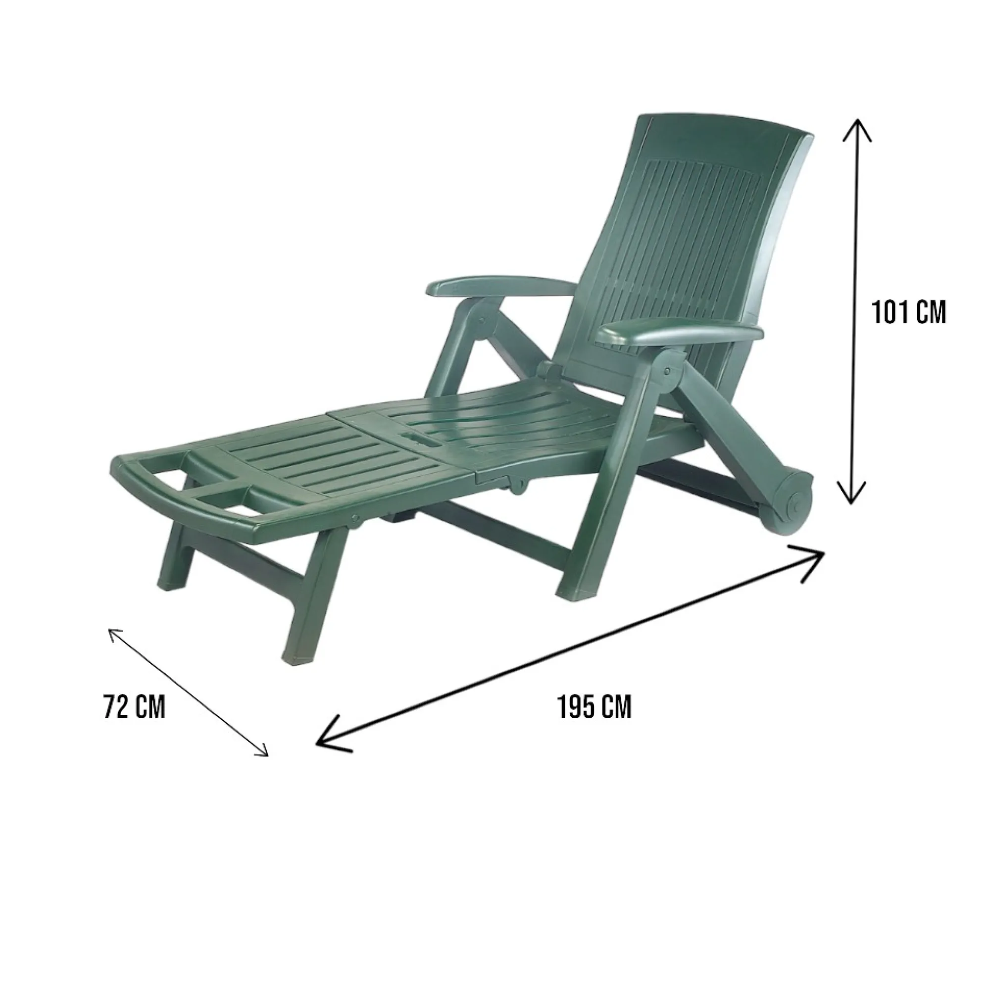 Lettino prendisole Adam, Cm 195x72h101,<Dmora Outlet