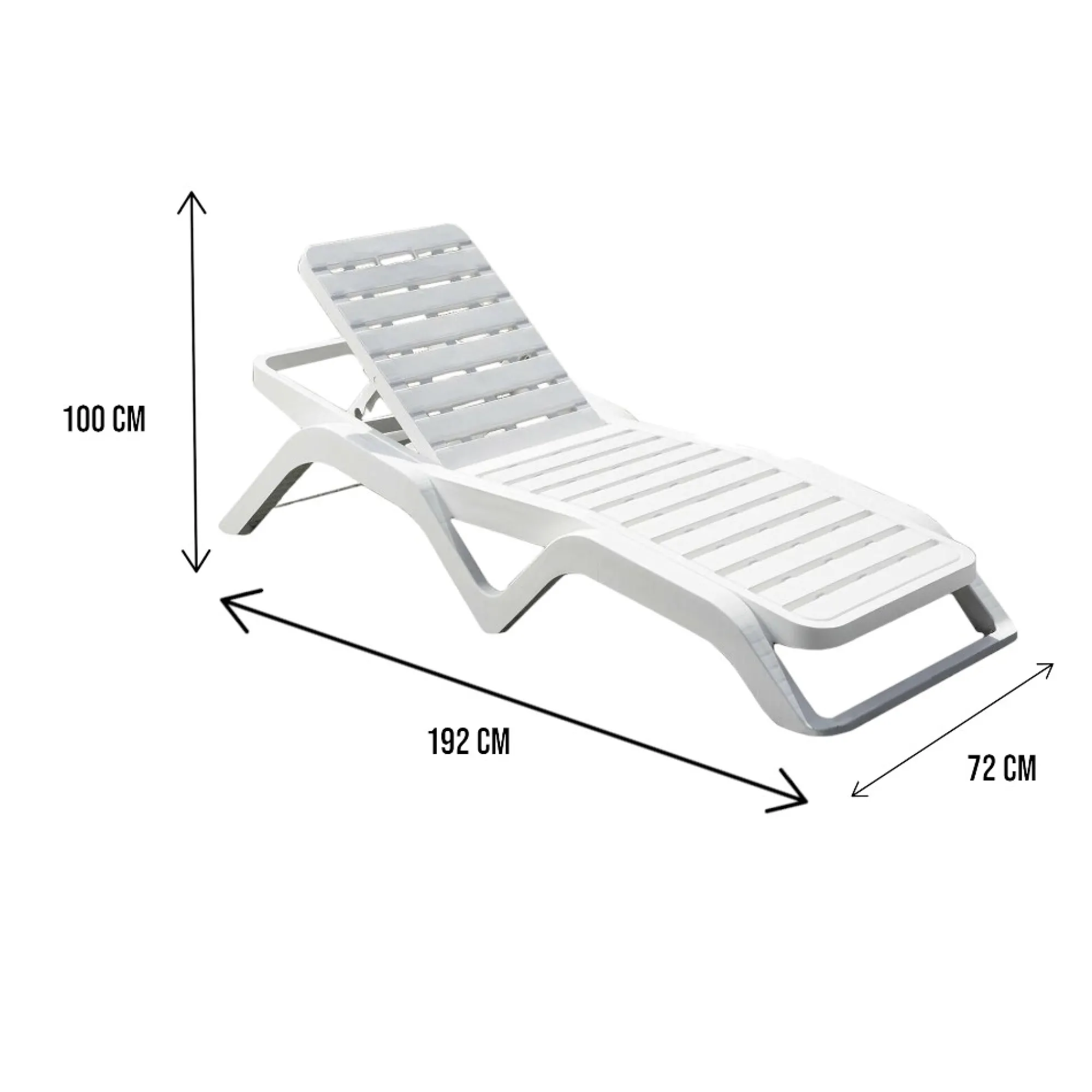 Lettino prendisole Anis, 192x72h100 cm,<Dmora Store