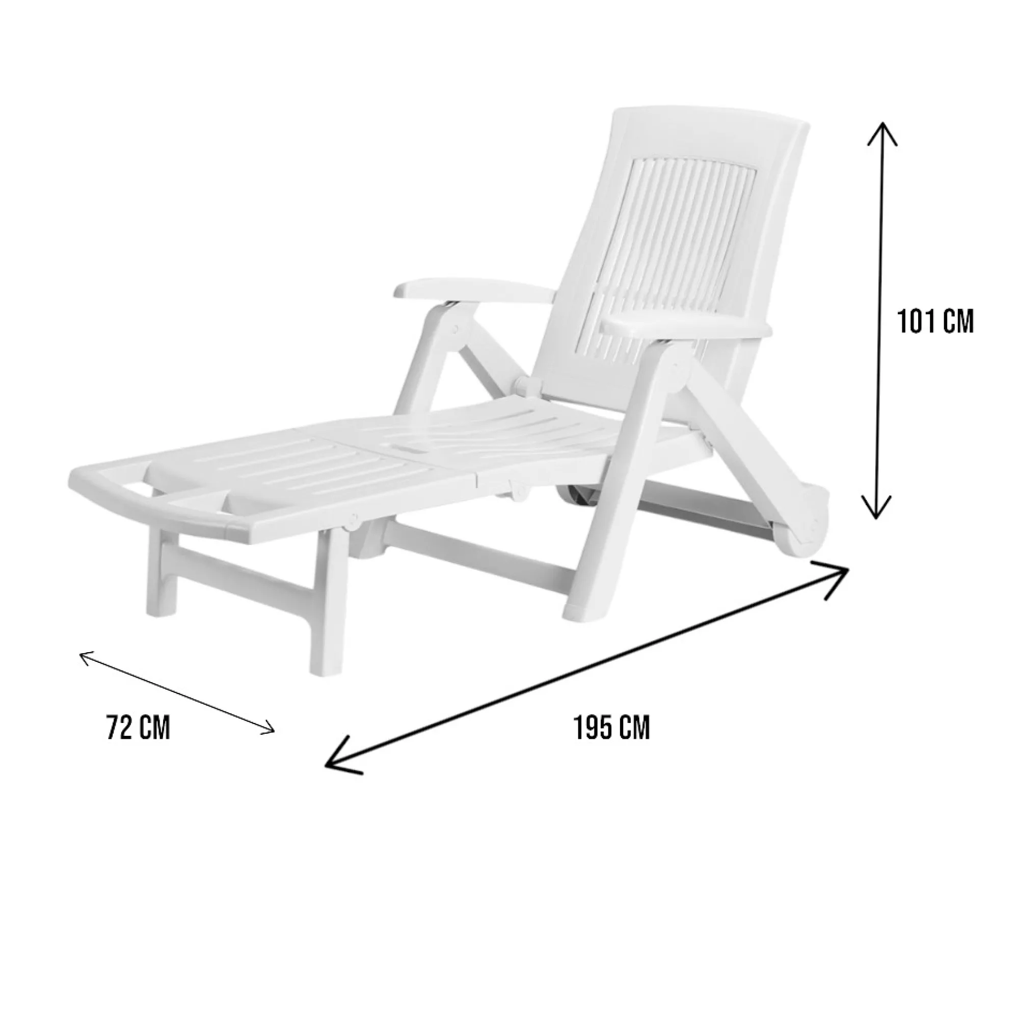 Lettino prendisole Dantonel, Cm 195x72h101,<Dmora Flash Sale