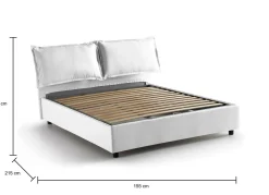 Letto alla francese Agalo, adatto per materasso Cm 140x200,<Dmora Best Sale