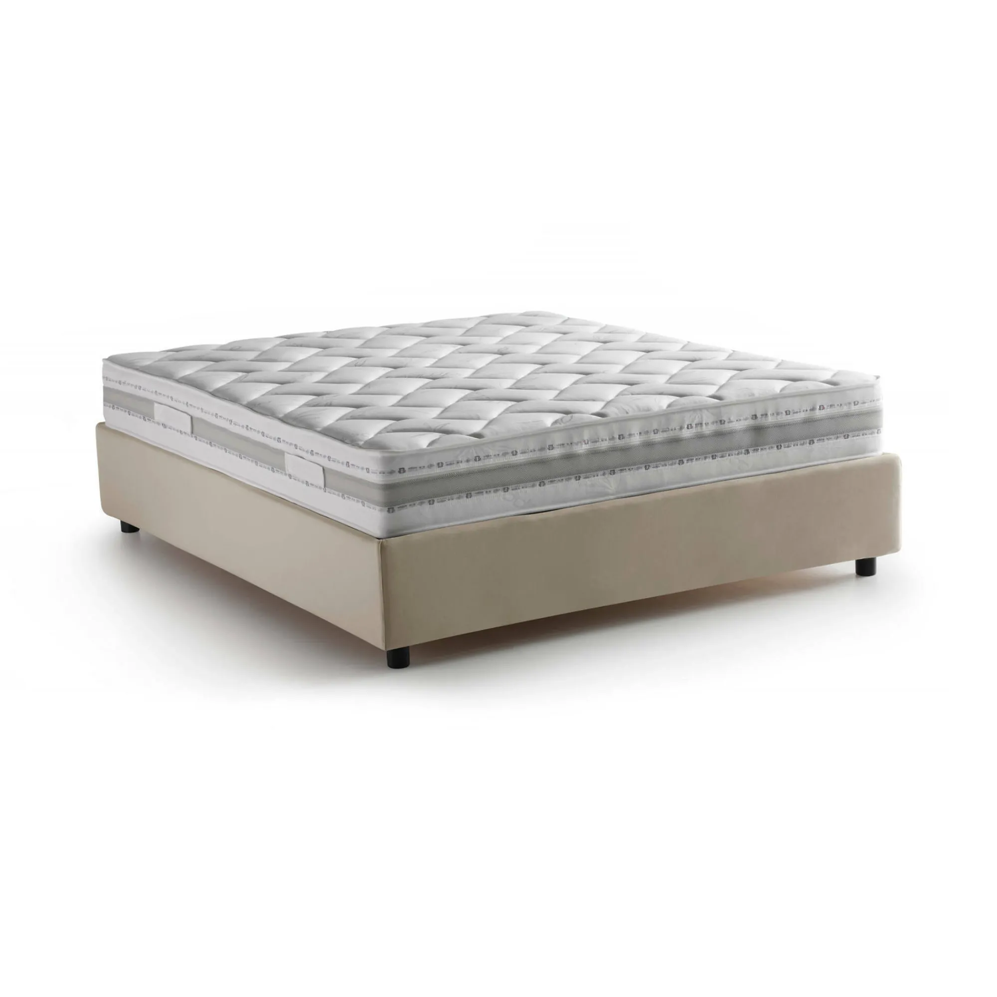 Letto alla francese Alaksir, con materasso Cm 140x200 incluso,<Dmora Best Sale