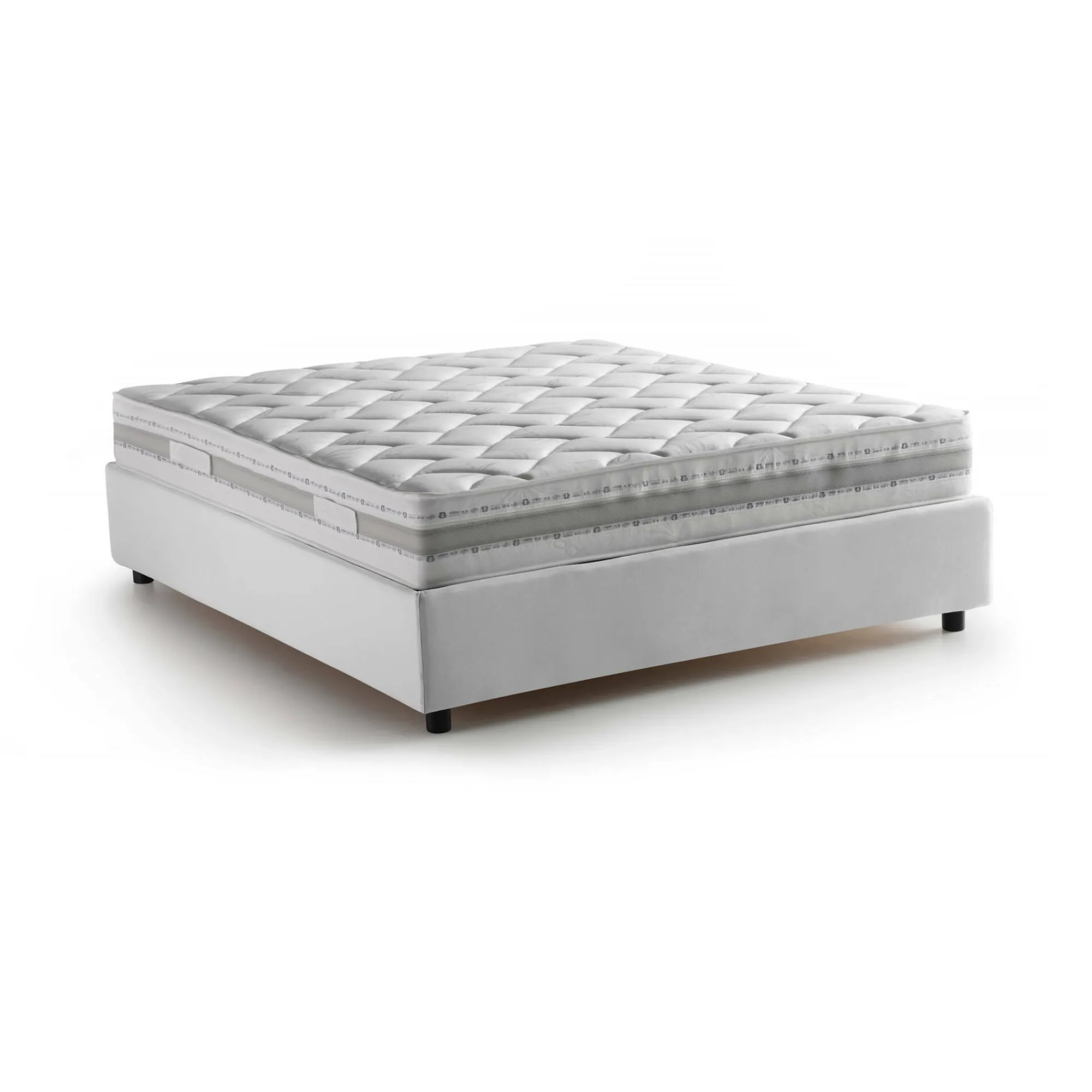 Letto alla francese Alaksir, con materasso Cm 140x200 incluso,<Dmora Shop