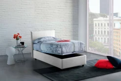 Letto alla francese Alion, con materasso Cm 140x190 incluso,<Dmora Best Sale