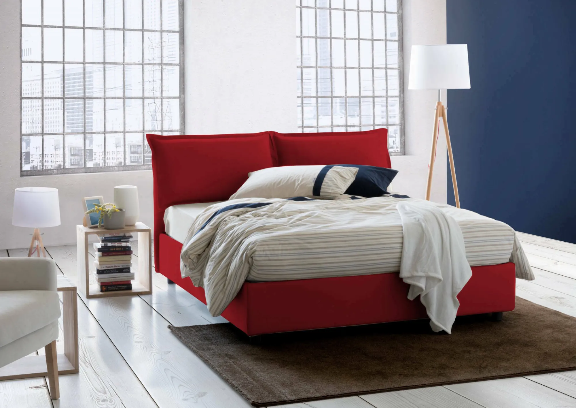 Letto alla francese Annica, con materasso Cm 140x200 incluso,<Dmora Flash Sale