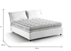 Letto alla francese Arden, con materasso Cm 140x190 incluso,<Dmora Cheap