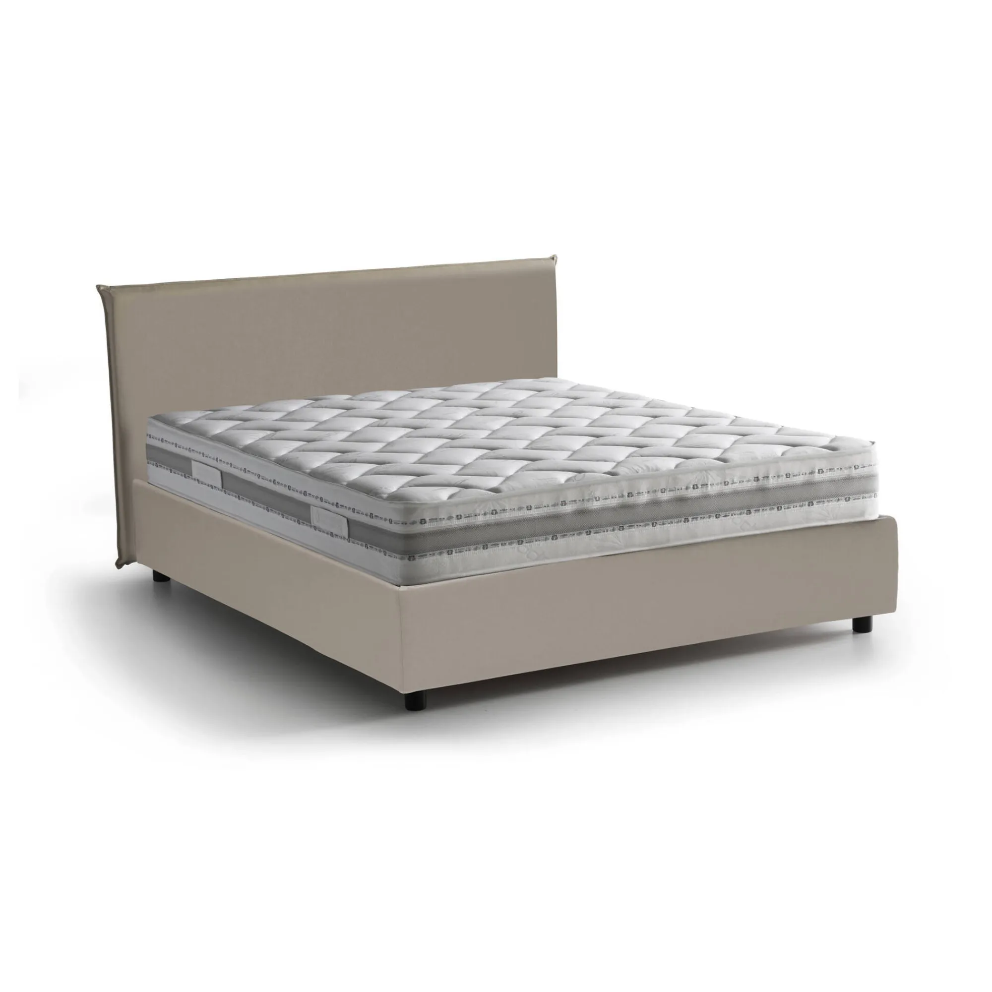 Letto alla francese Argain, con materasso Cm 140x190 incluso,<Dmora Cheap