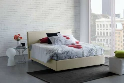 Letto alla francese Aros, con materasso Cm 140x200 incluso,<Dmora Sale