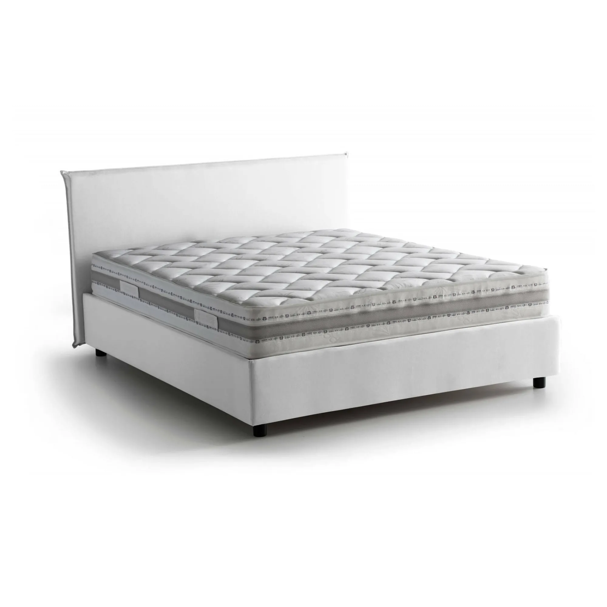 Letto alla francese Aros, con materasso Cm 140x200 incluso,<Dmora Best Sale