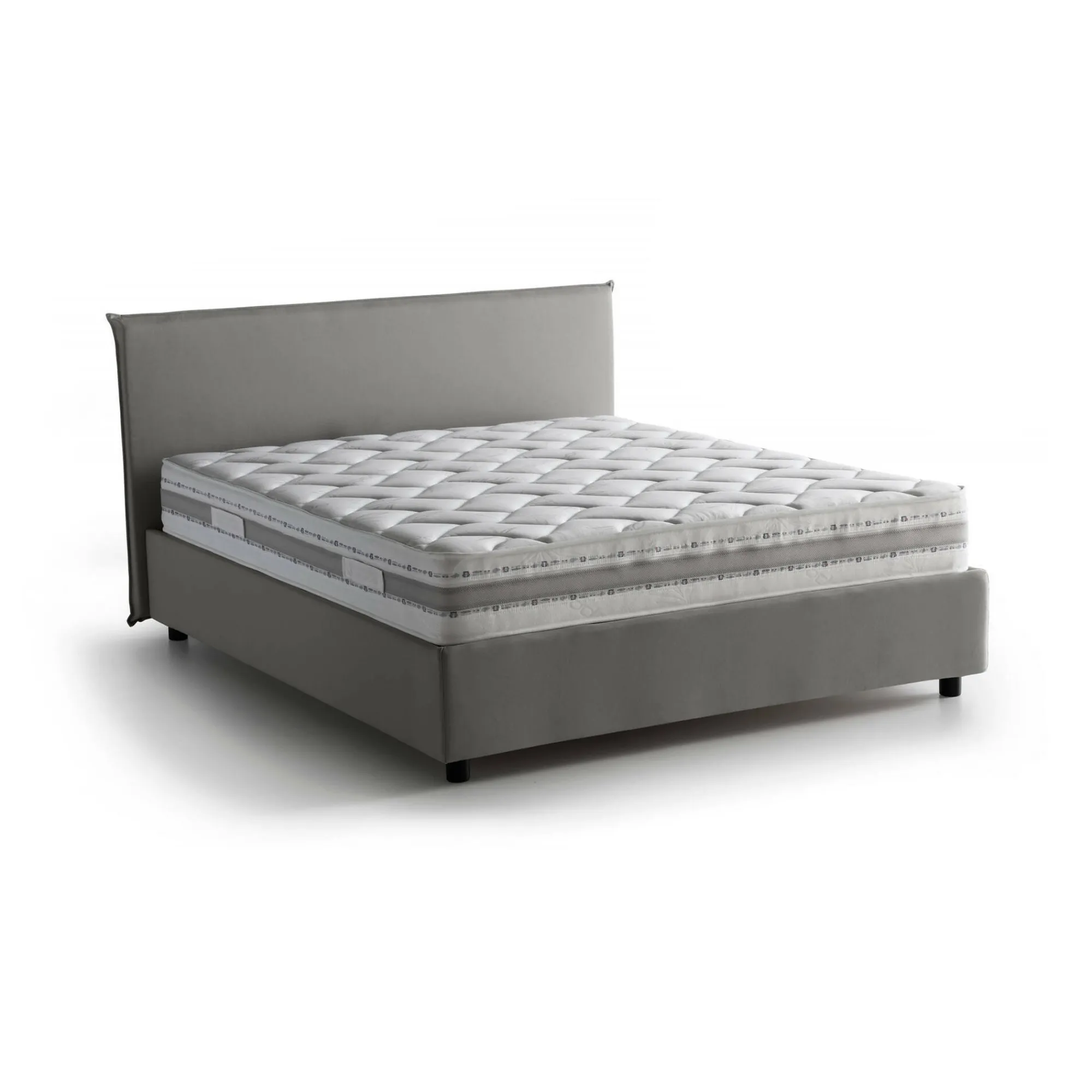 Letto alla francese Aros, con materasso Cm 140x200 incluso,<Dmora Discount