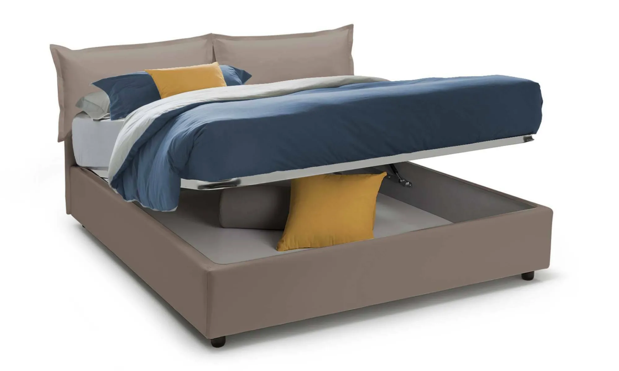 Letto alla francese Arry, con materasso Cm 140x200 incluso,<Dmora Best