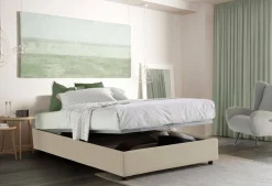 Letto alla francese Arto, con materasso Cm 140x190 incluso,<Dmora Best