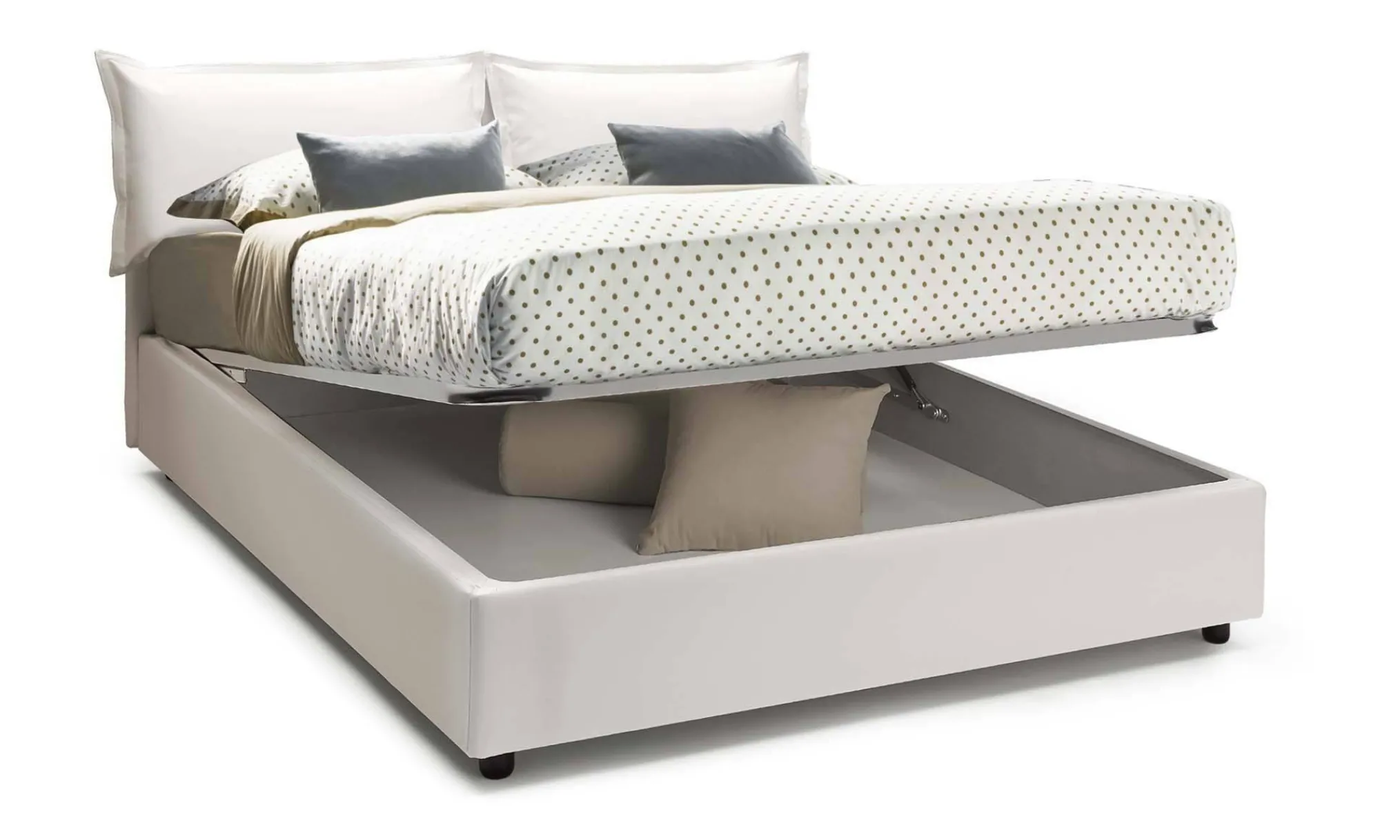 Letto alla francese Asler, adatto per materasso Cm 140x200,<Dmora Cheap