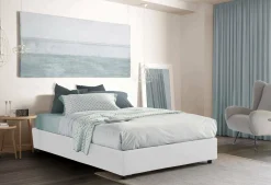 Letto alla francese Attilino, adatto per materasso Cm 140x190,<Dmora Cheap