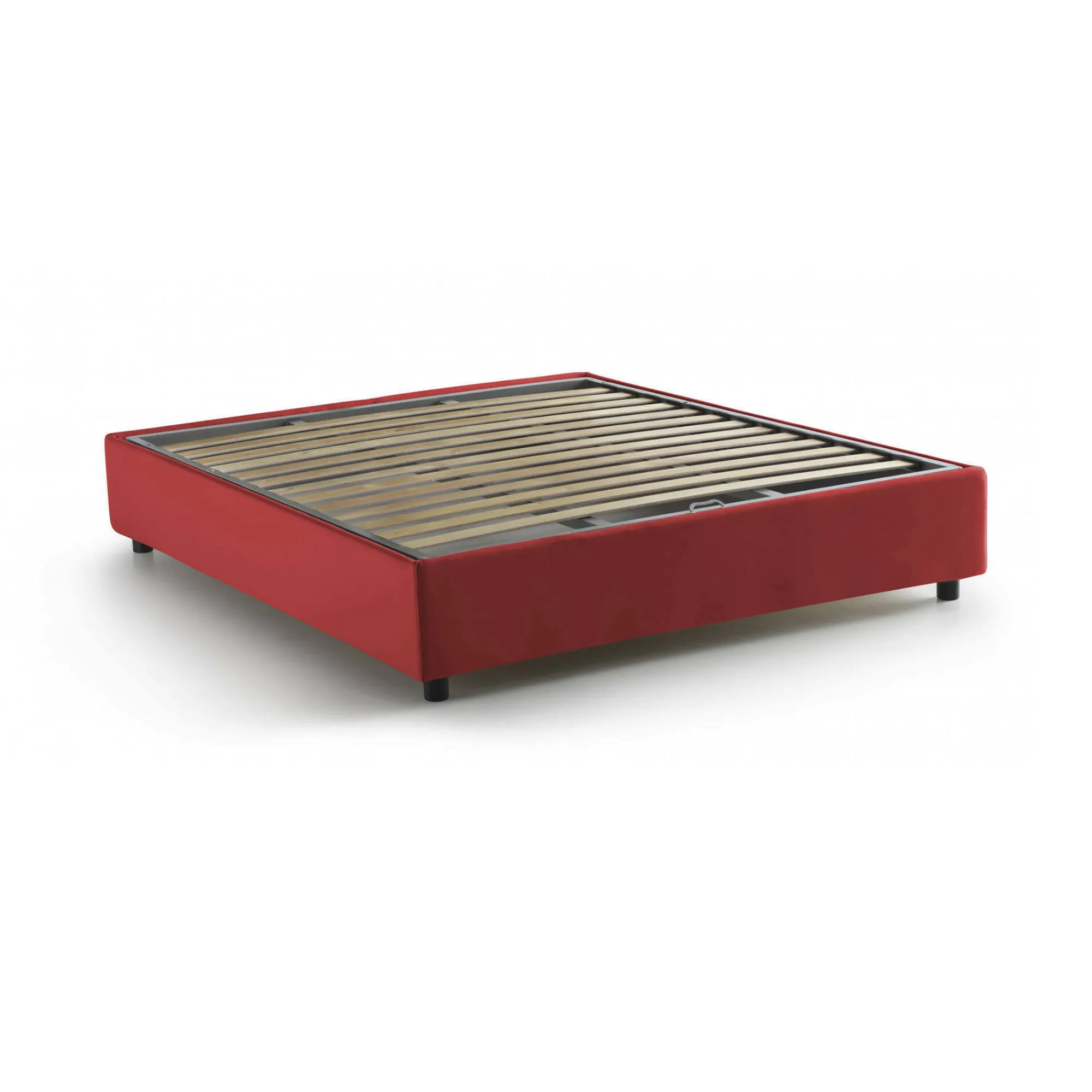 Letto alla francese Attilino, adatto per materasso Cm 140x190,<Dmora Cheap