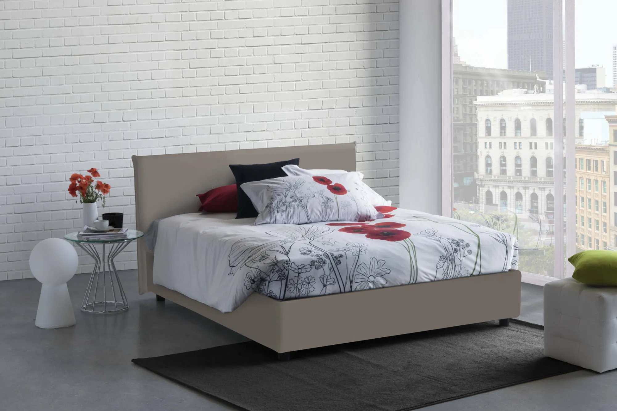 Letto alla francese Augustus, adatto per materasso Cm 140x200,<Dmora New