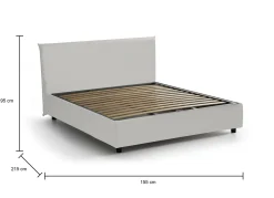 Letto alla francese Augustus, adatto per materasso Cm 140x200,<Dmora Online
