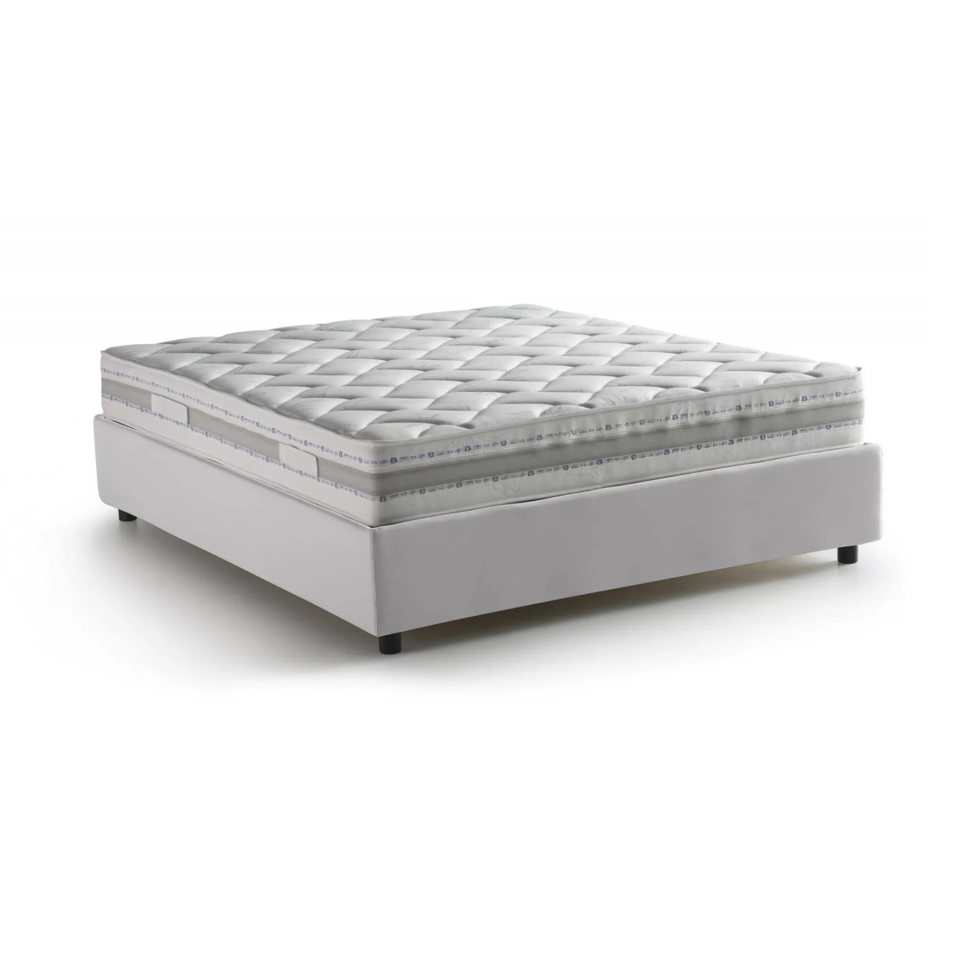 Letto alla francese Azuko, con materasso Cm 140x200 incluso,<Dmora Cheap