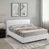 Letto alla francese Brienza, Con materasso Cm 120x200 incluso,<Dmora Online