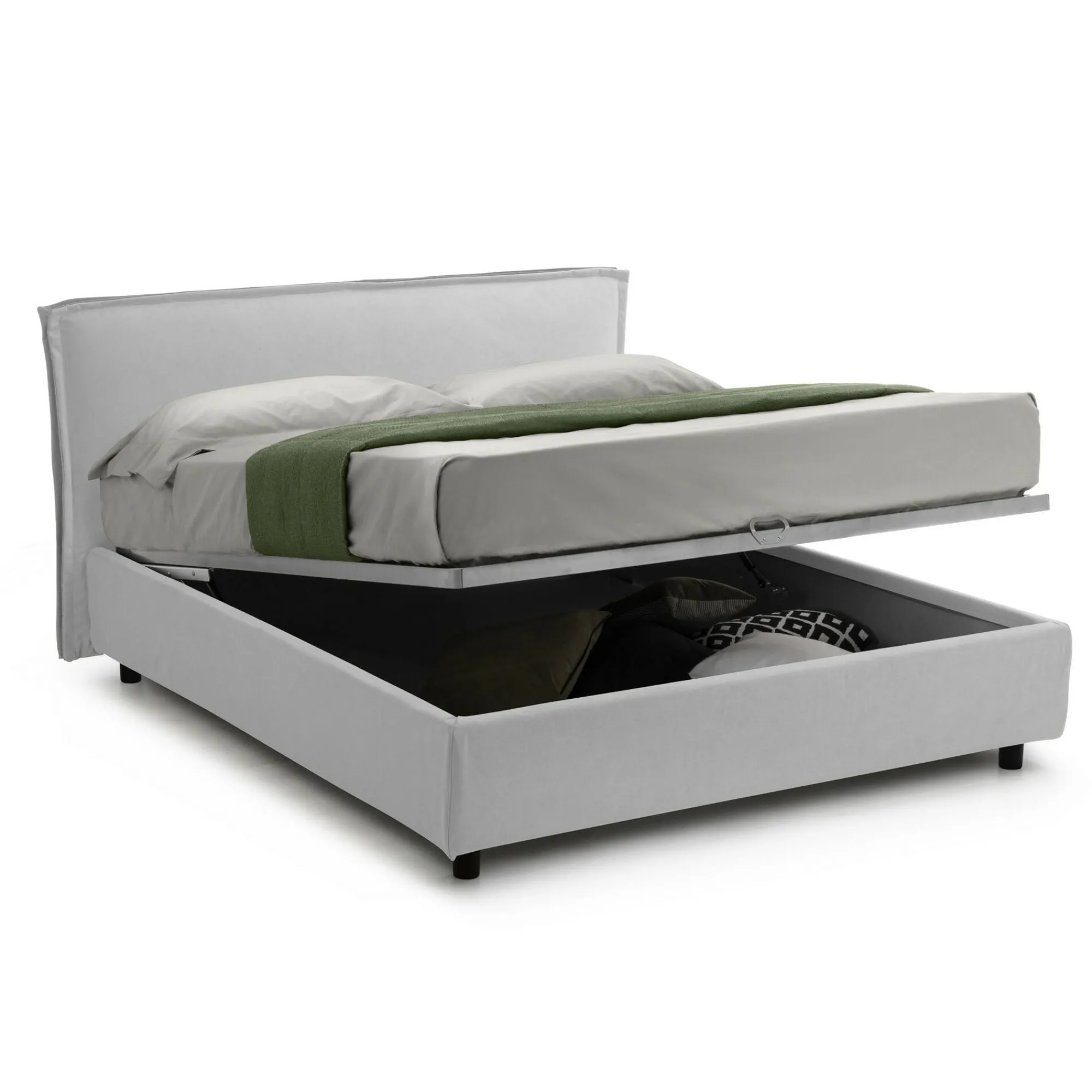 Letto alla francese Brienza, Con materasso Cm 120x200 incluso,<Dmora Online