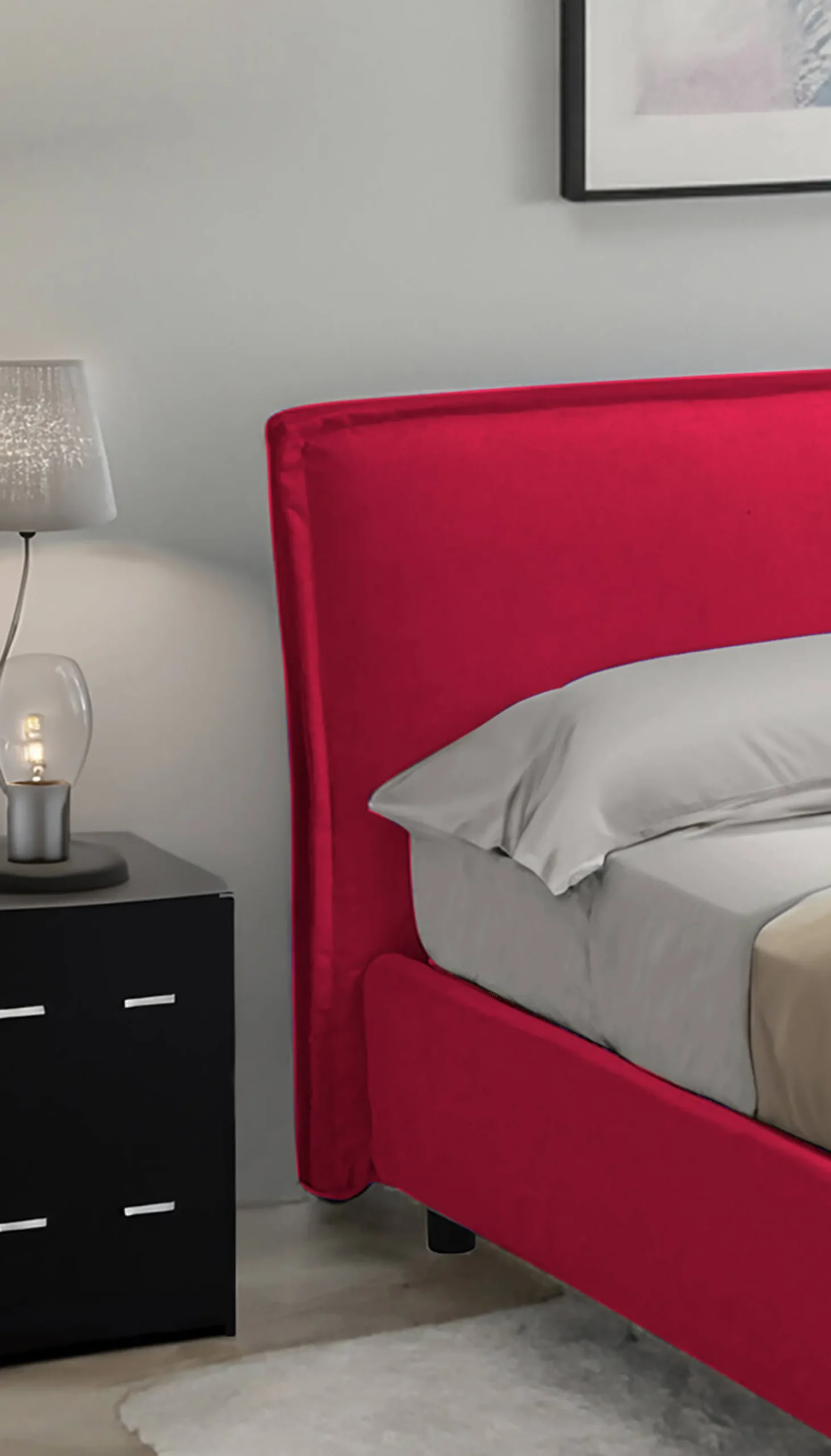 Letto alla francese Brienza, Con materasso Cm 120x200 incluso,<Dmora Discount
