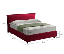Letto alla francese Broni, Con materasso Cm 120x190 incluso,<Dmora Best Sale