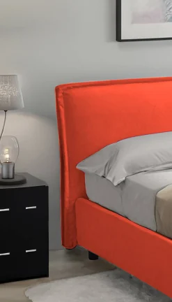 Letto alla francese Broni, Con materasso Cm 120x190 incluso,<Dmora New