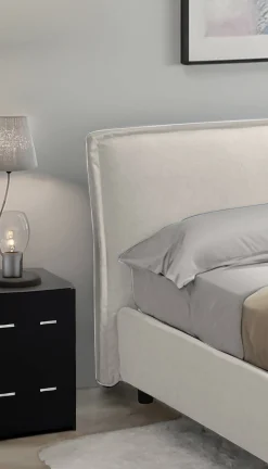 Letto alla francese Bronte, Adatto a materasso Cm 120x190,<Dmora Hot