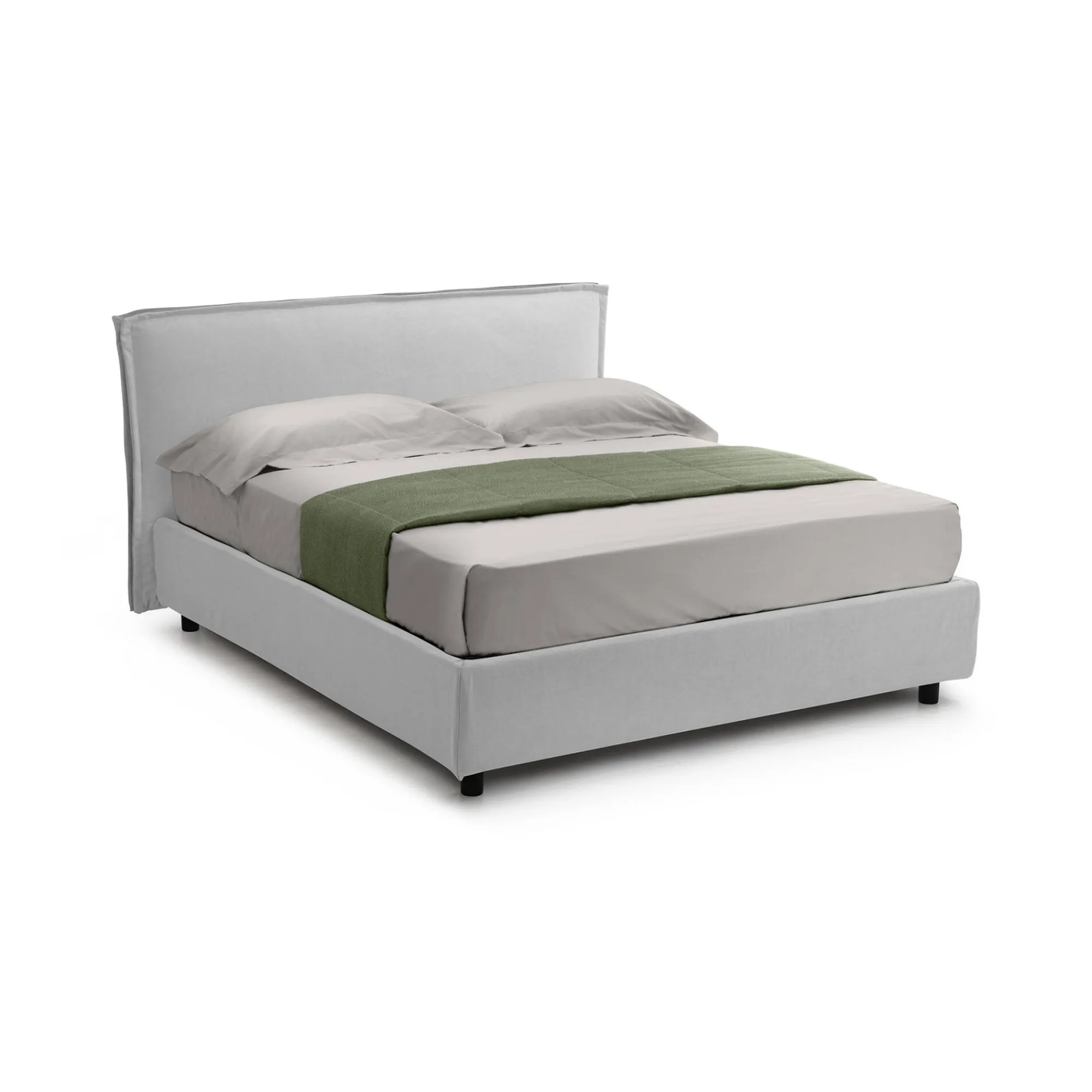 Letto alla francese Brosso, Adatto a materasso Cm 120x200,<Dmora New