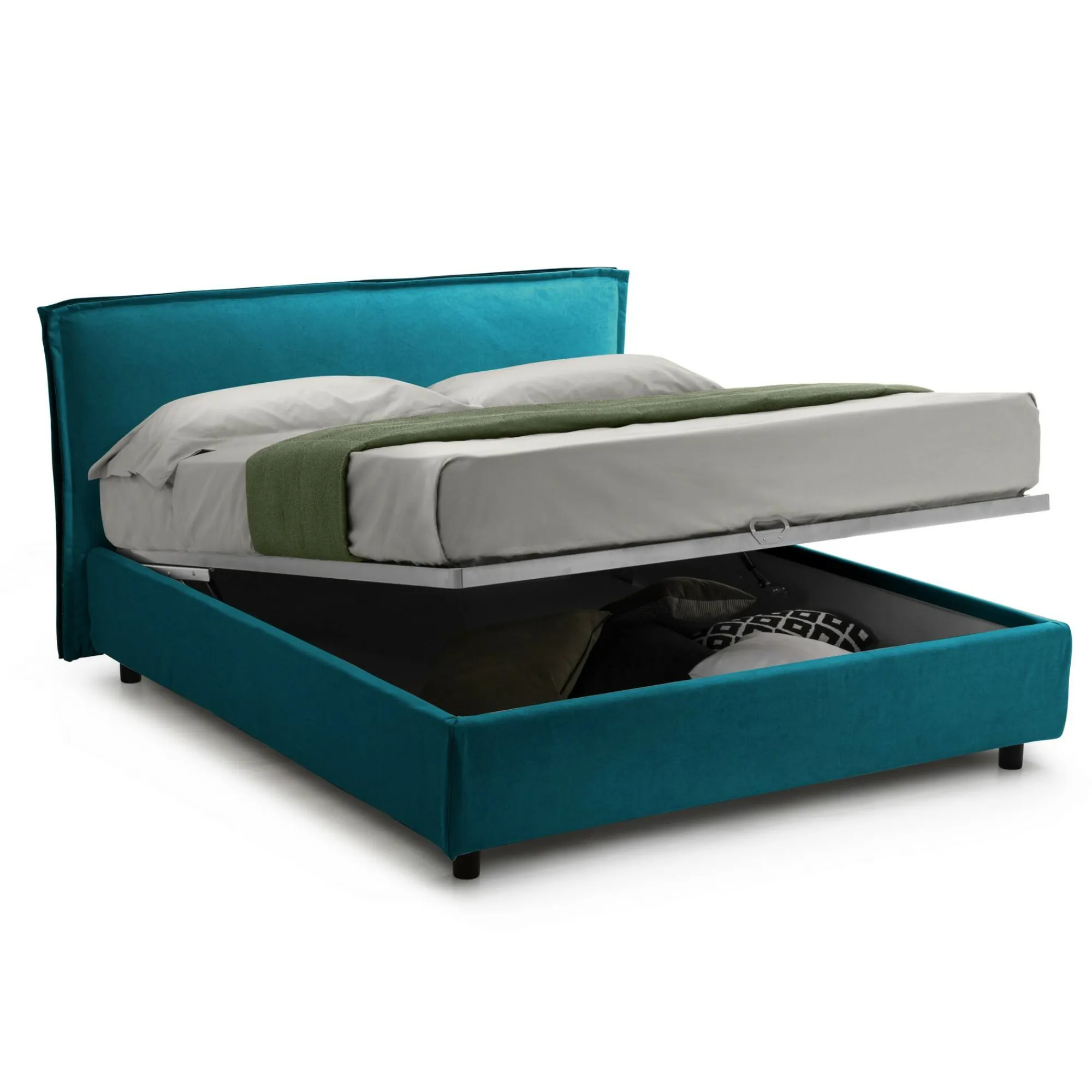 Letto alla francese Brosso, Adatto a materasso Cm 120x200,<Dmora Clearance