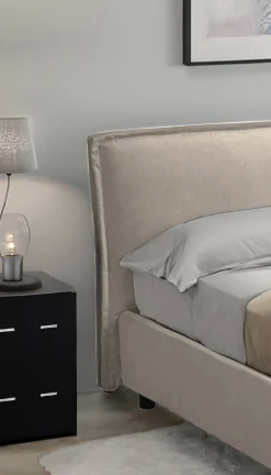 Letto alla francese Brosso, Adatto a materasso Cm 120x200,<Dmora Sale