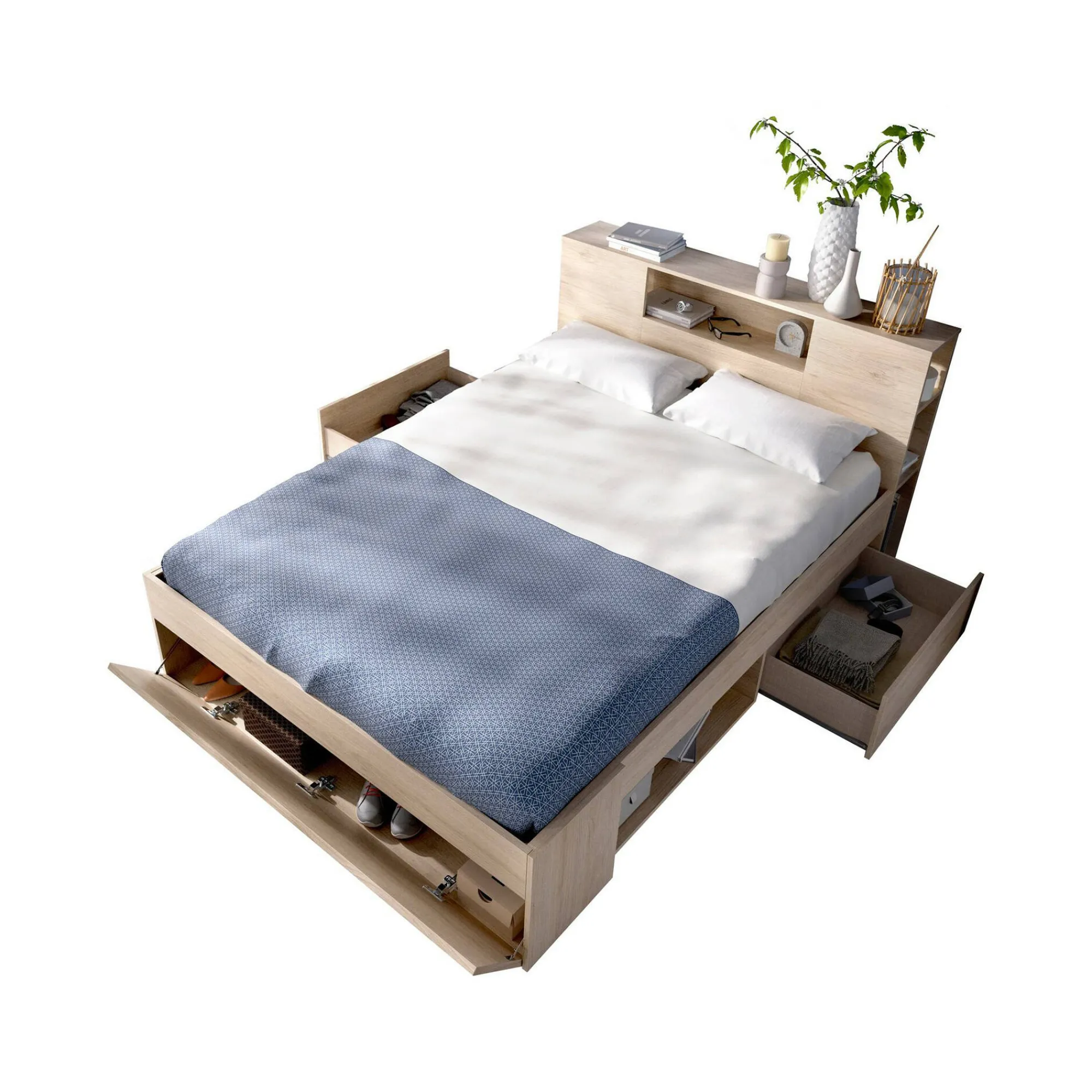 Letto alla francese Conching, 150x219 h95 cm,<Dmora Sale