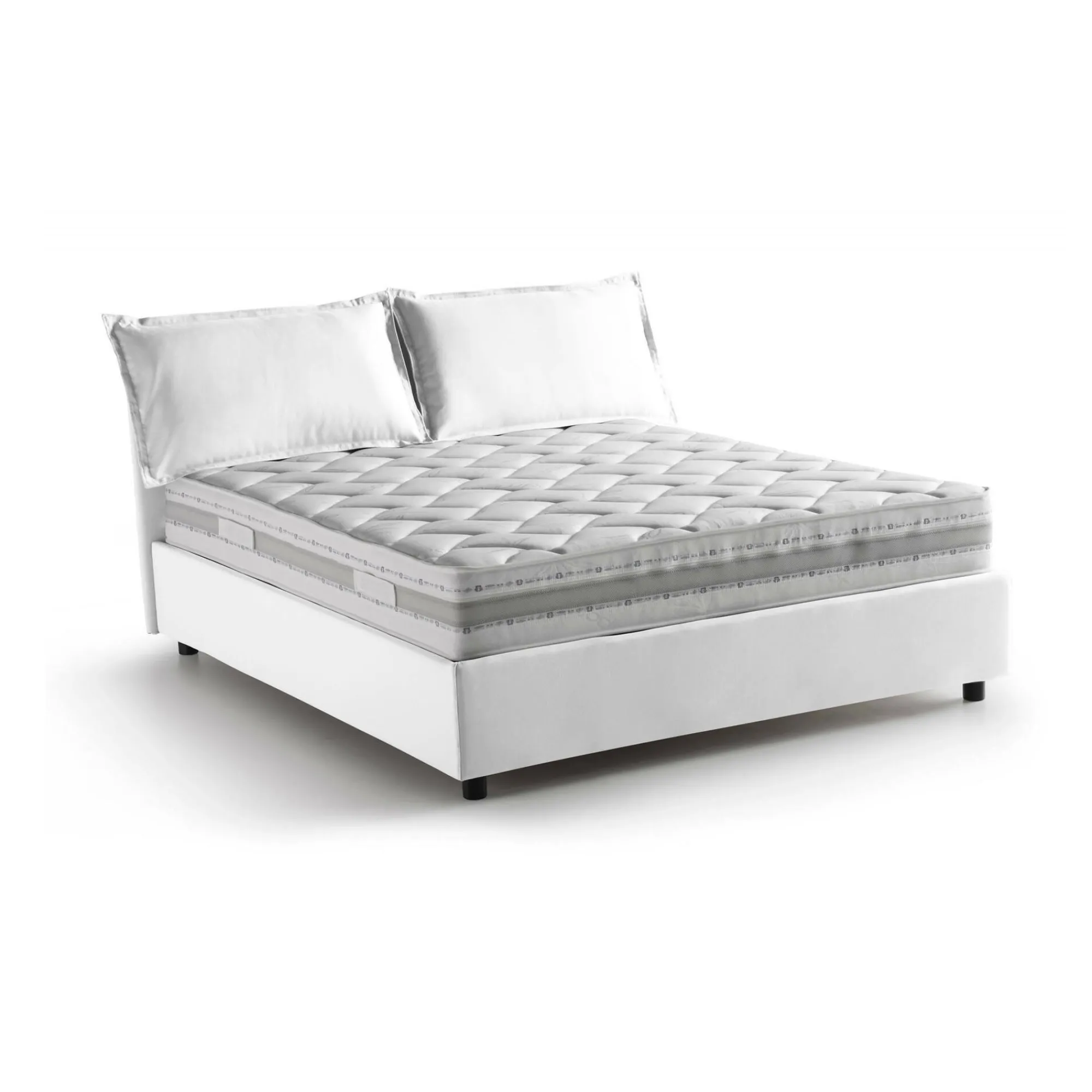 Letto alla francese Dmircol, con materasso Cm 140x200 incluso,<Dmora Cheap