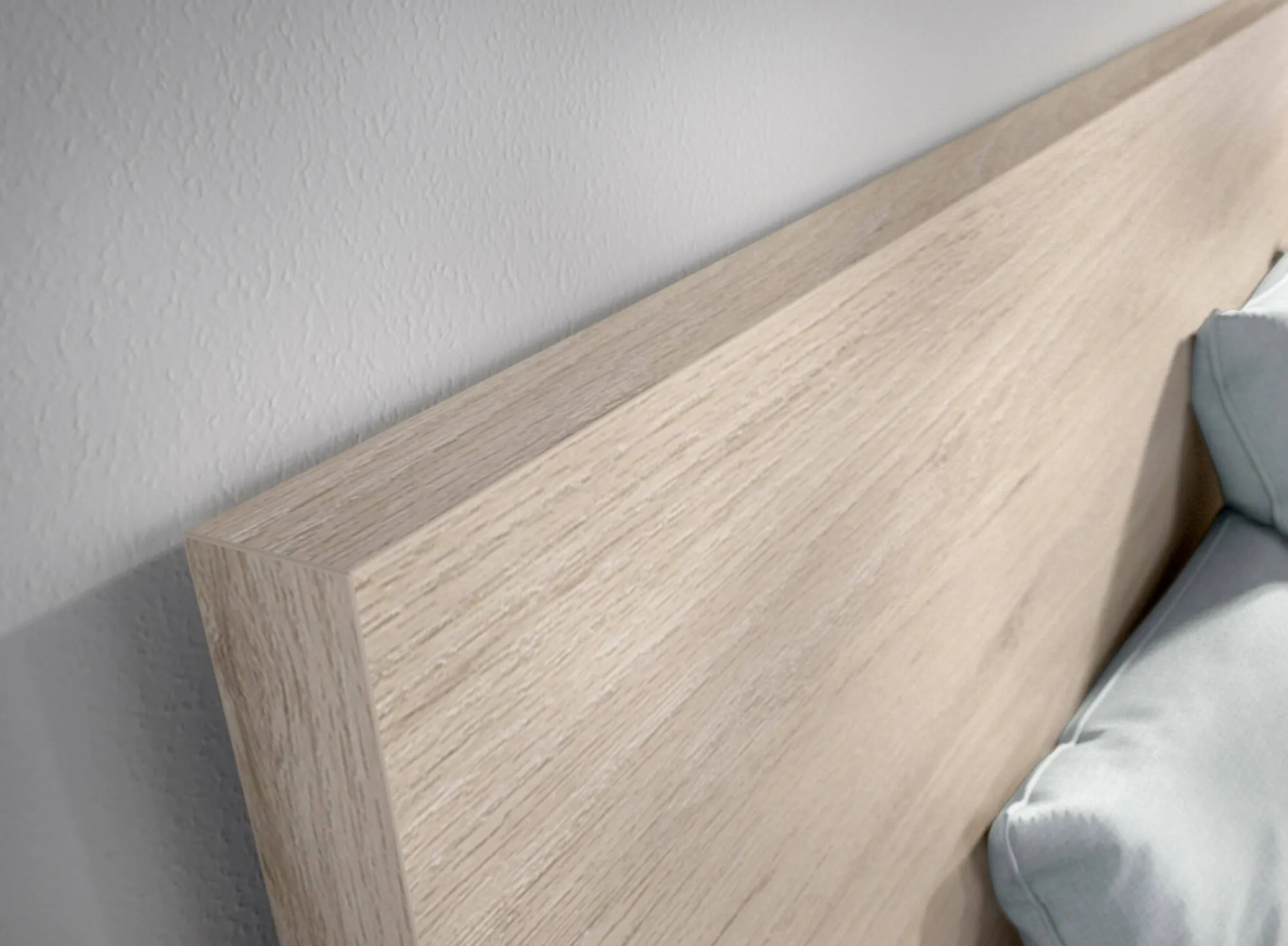 Letto alla francese Iona, 249x195 h100 cm, Bianco e Rovere<Dmora Hot