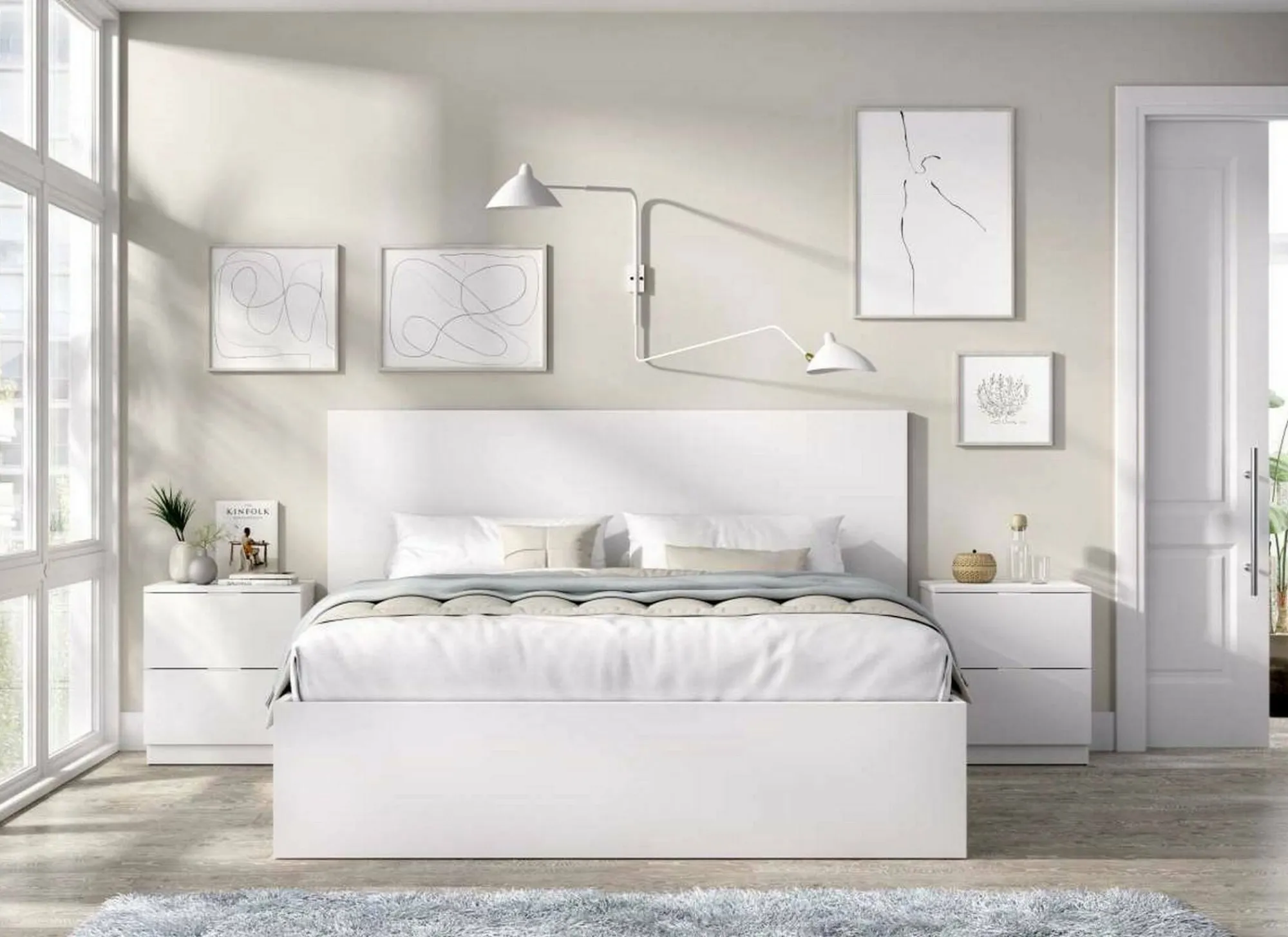 Letto alla francese Ulika, 246x195 h100 cm,<Dmora Shop